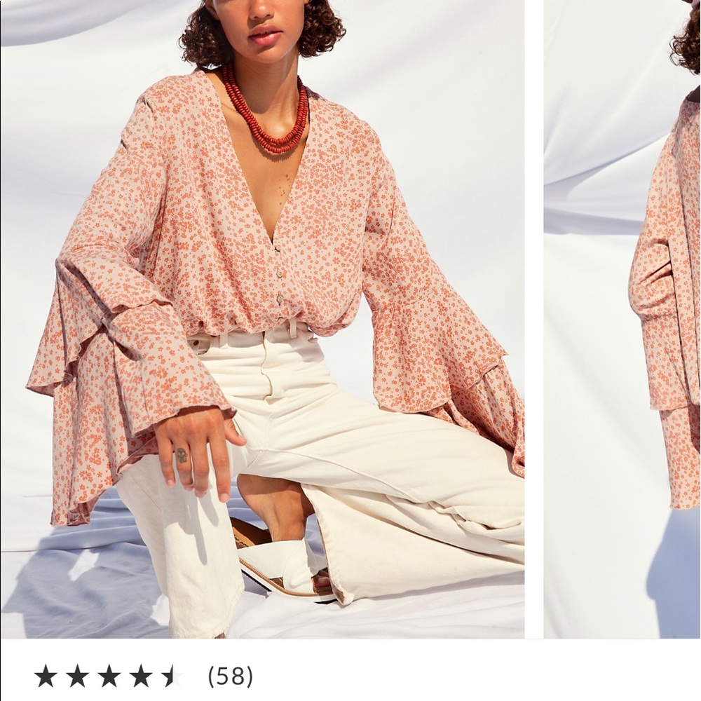 Free People Ditsy Floral Bodysuit